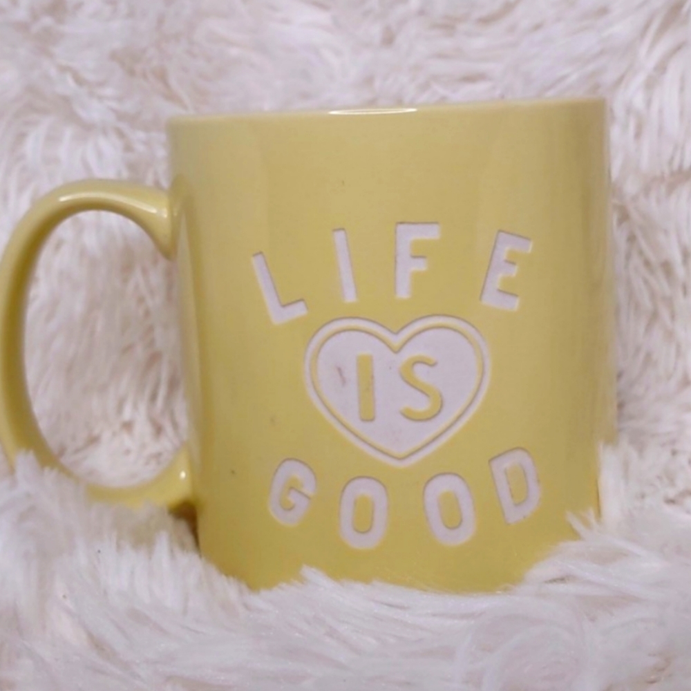 Life is good. Yellow Coffee Mug.